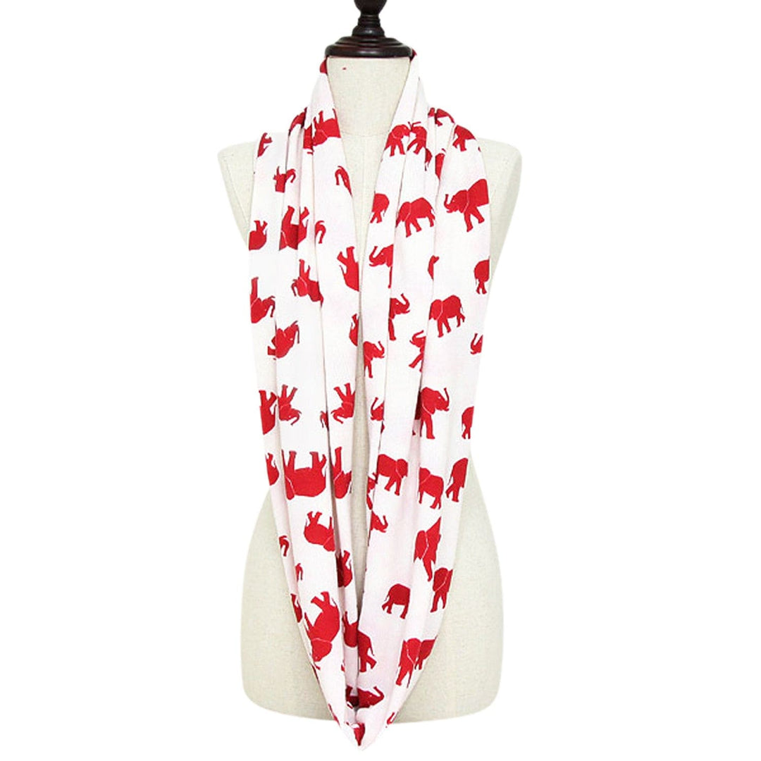 Delta Sigma Theta Inspired White Elephant Infinity Scarf (Winter)