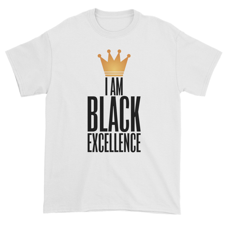 I Am Black Excellence Men's Short Sleeved T-Shirt (White)