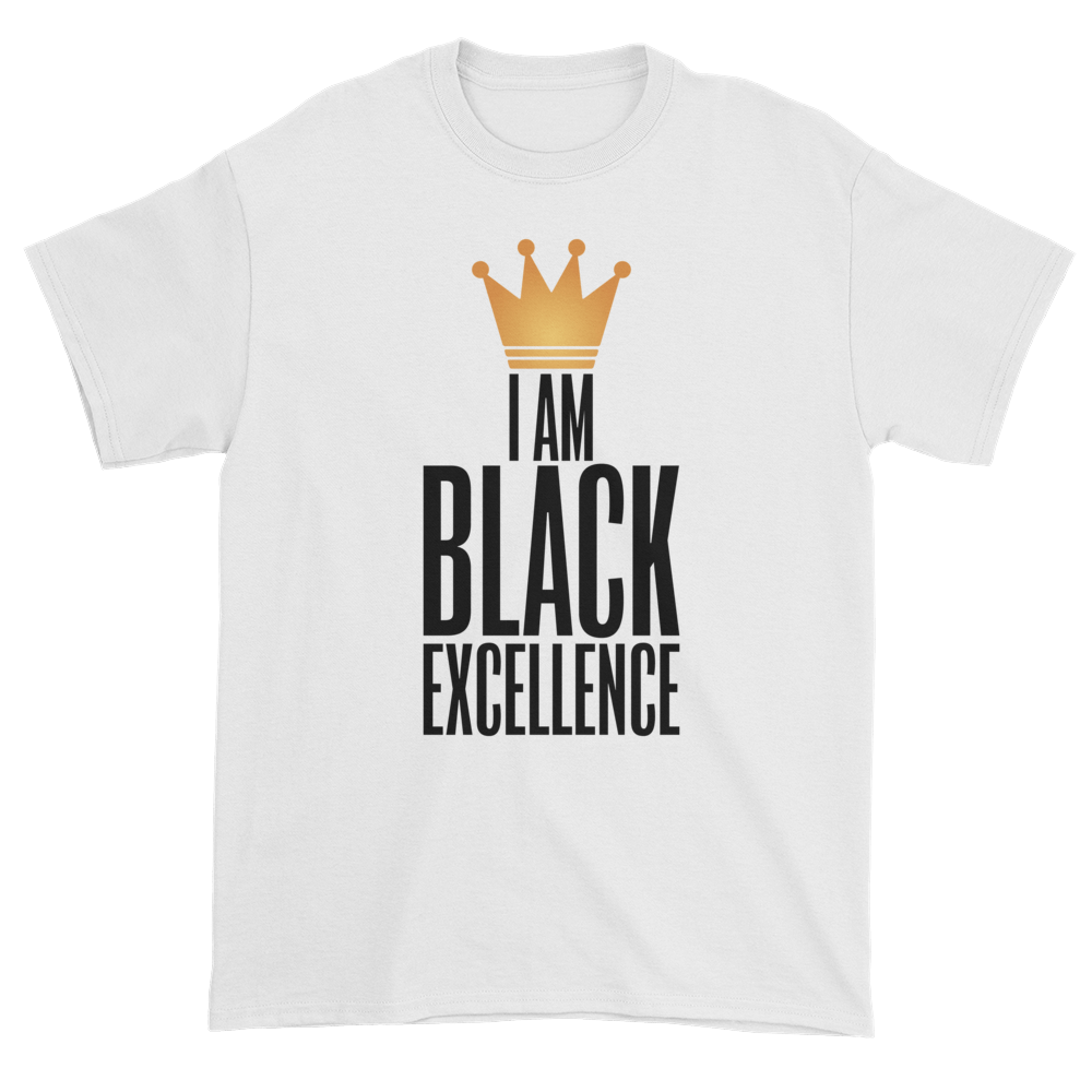 I Am Black Excellence Men's Short Sleeved T-Shirt (White)