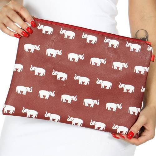 Delta Sigma Theta Inspired Crimson Elephant Hand Bag with Chain Strap