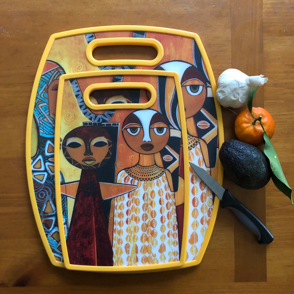 Windows 2 Africa by Syliva GBaby Cohen: African American Cutting Board