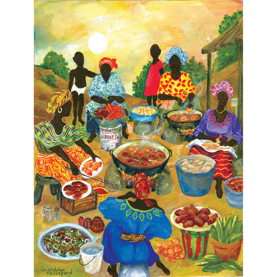 Women Cooking by Gwendolyn McShepard: African American Jigsaw Puzzle