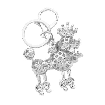 Sigma Gamma Rho Inspired Sparking Crystal Rhoyalty Poodle Key Chain
