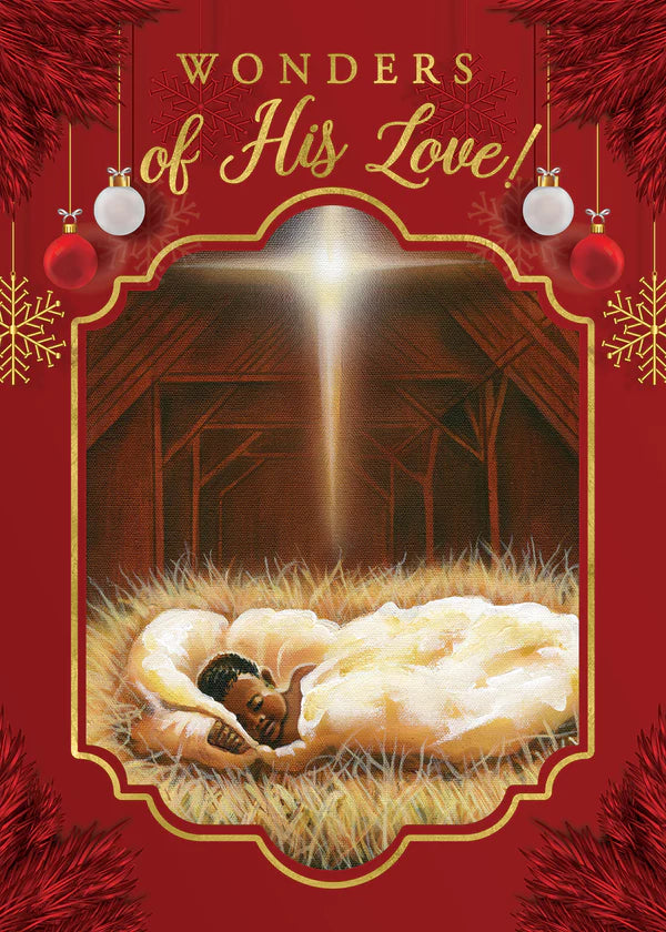 Wonders of HIs Love by Keith Conner: African American Christmas Card Box Set (Front)
