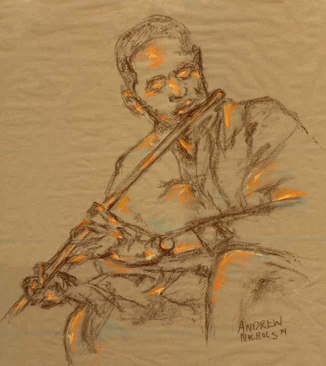 The Flutist (African-American) by Andrew Nichols