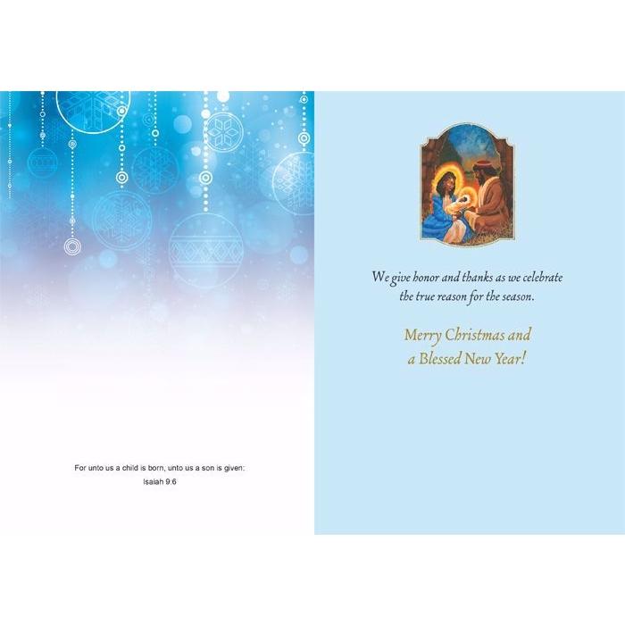 Worship Him (Nativity): African American Christmas Card Box Set (Interior)