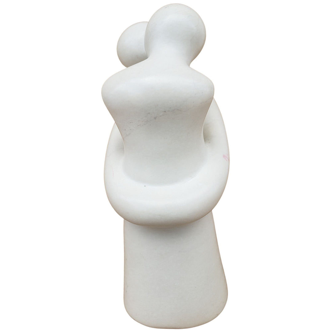 Wrapped in the Moment: Authentic African Soapstone Sculpture (Natural)