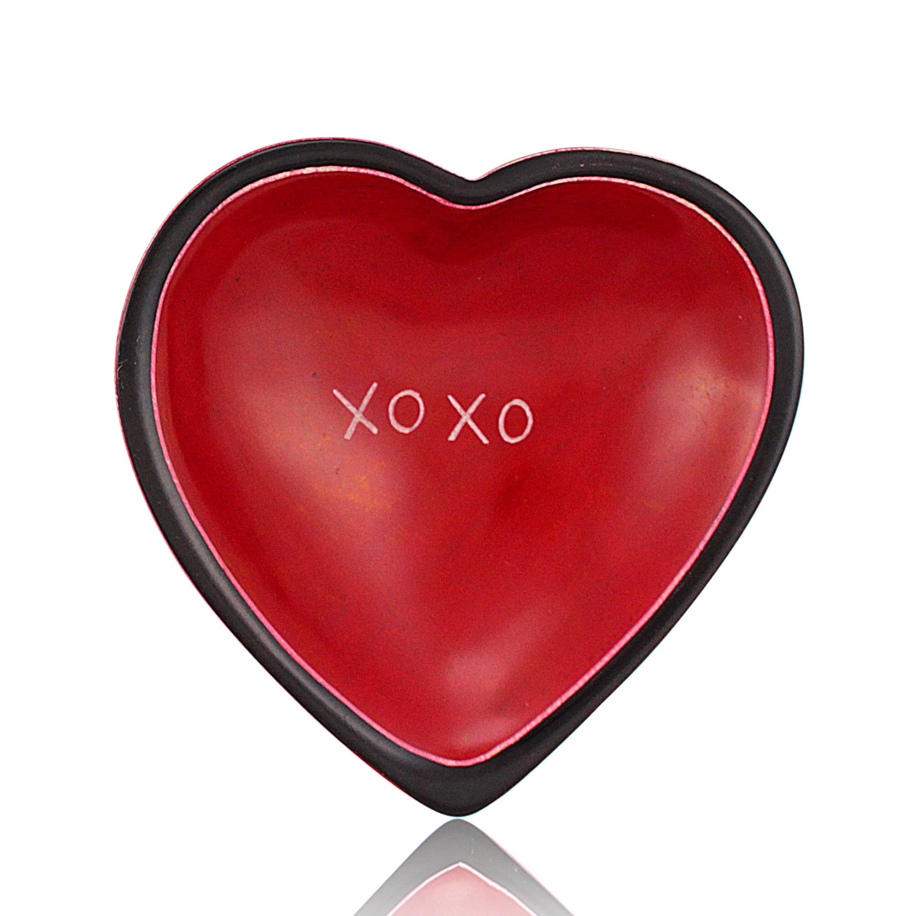 5 of 5: XOXO Kenyan Heart Shaped Soapstone Dish by Venture Imports