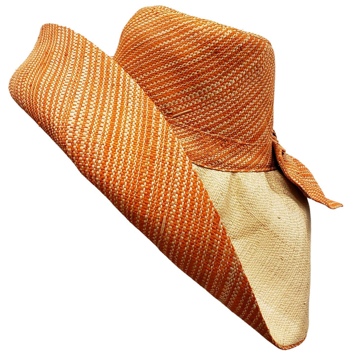 Yankee: Hand Woven Multi-Color Madagascar Big Brim Raffia Sun Hat