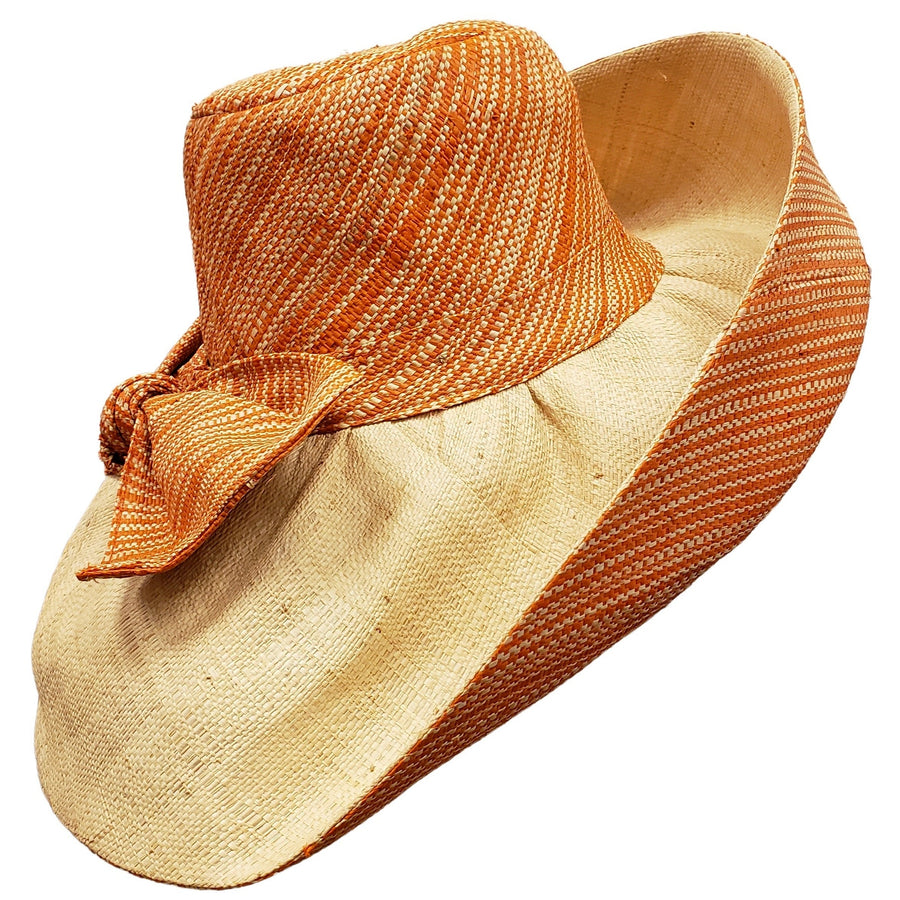 Yankee: Hand Woven Multi-Color Madagascar Big Brim Raffia Sun Hat