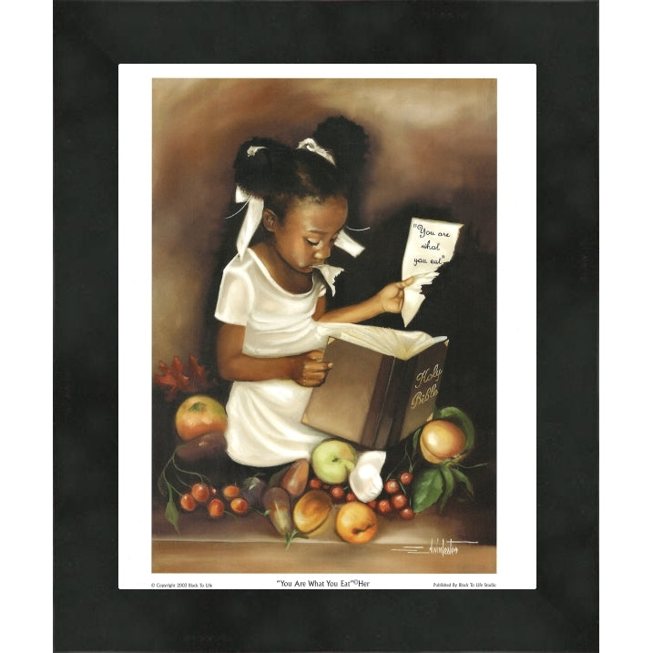 You Are What You Eat (Female) by Edwin Lester (Black Frame)