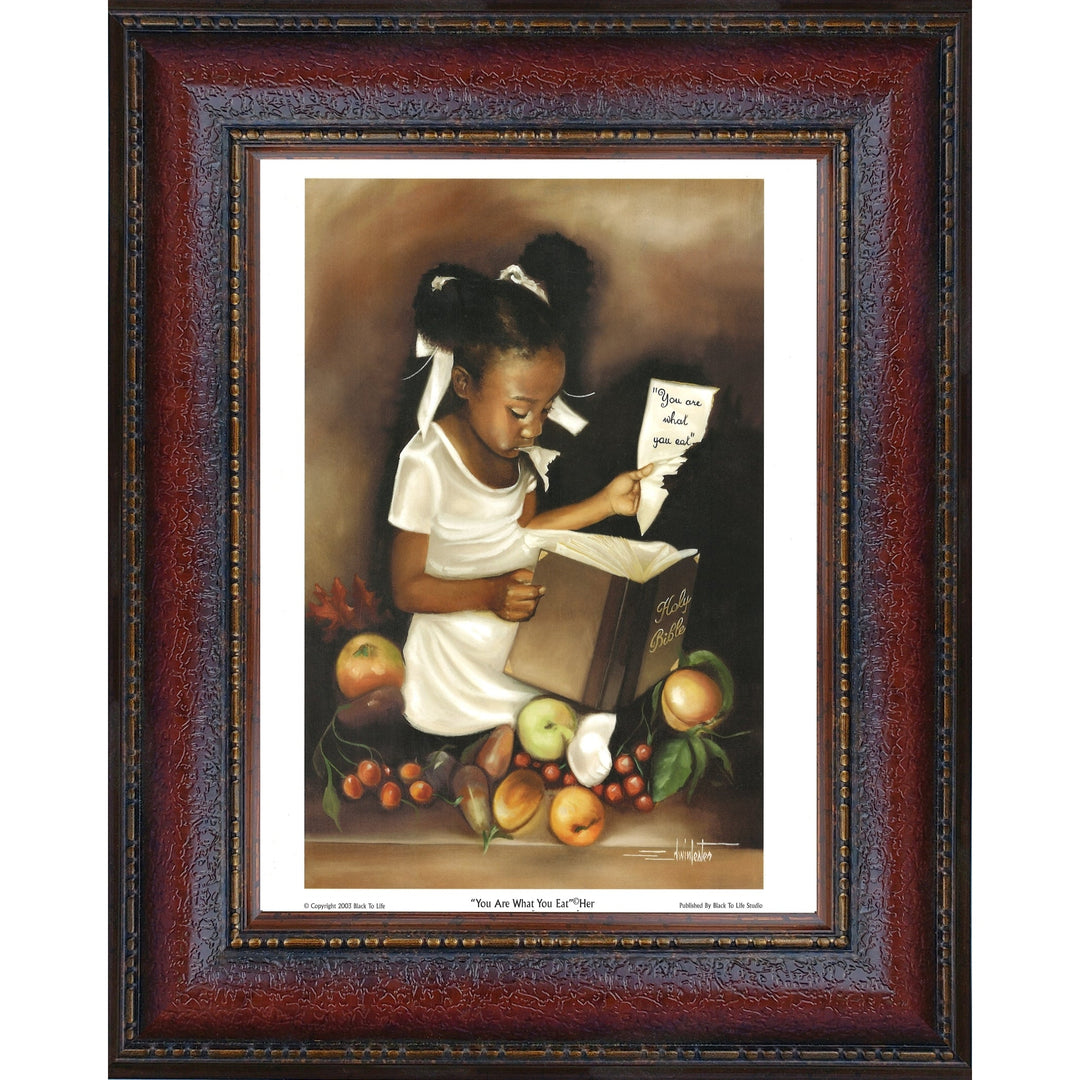 You Are What You Eat (Female) by Edwin Lester (Brown Frame)
