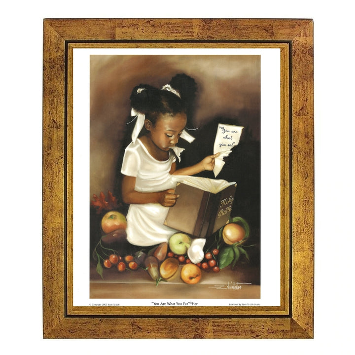 You Are What You Eat (Female) by Edwin Lester (Gold Frame)