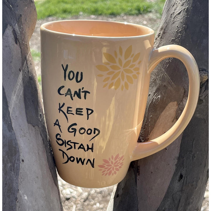 A Good Sistah Ceramic Latte Mug by Sylvia "Gbaby" Cohen