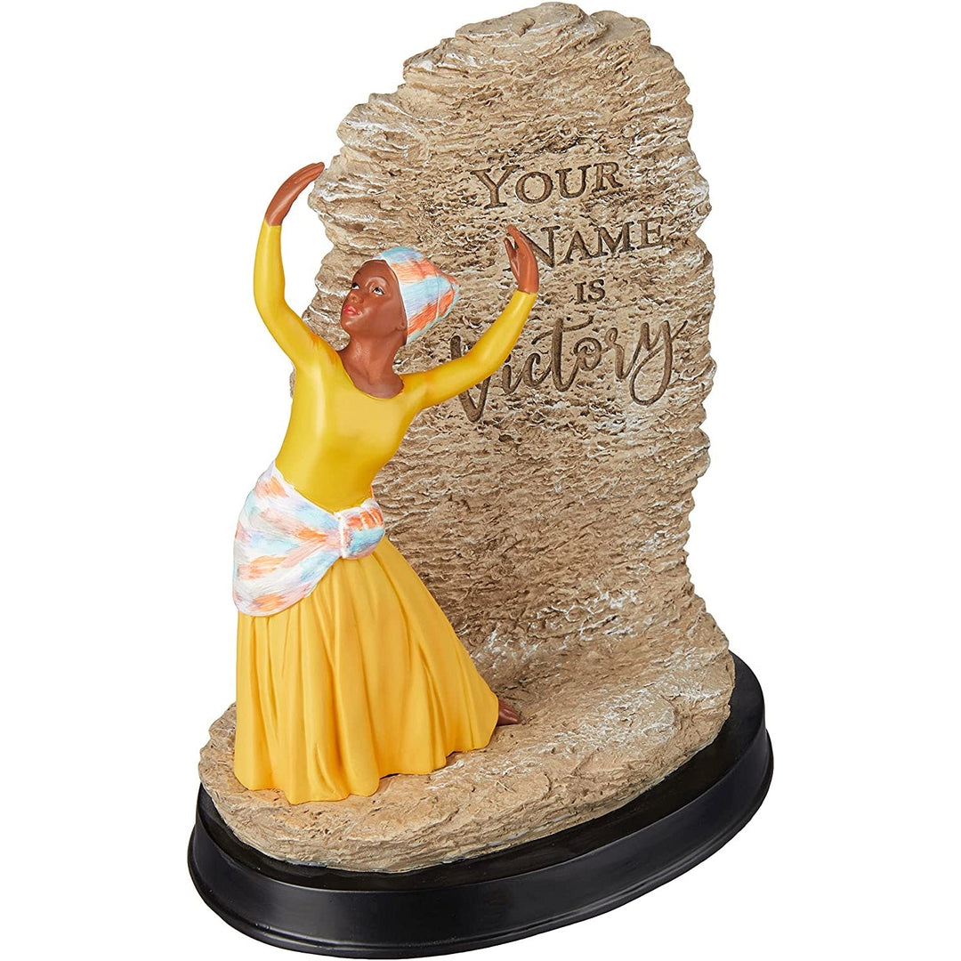 Your Name is Victory: African American Praise Dancer Figurine