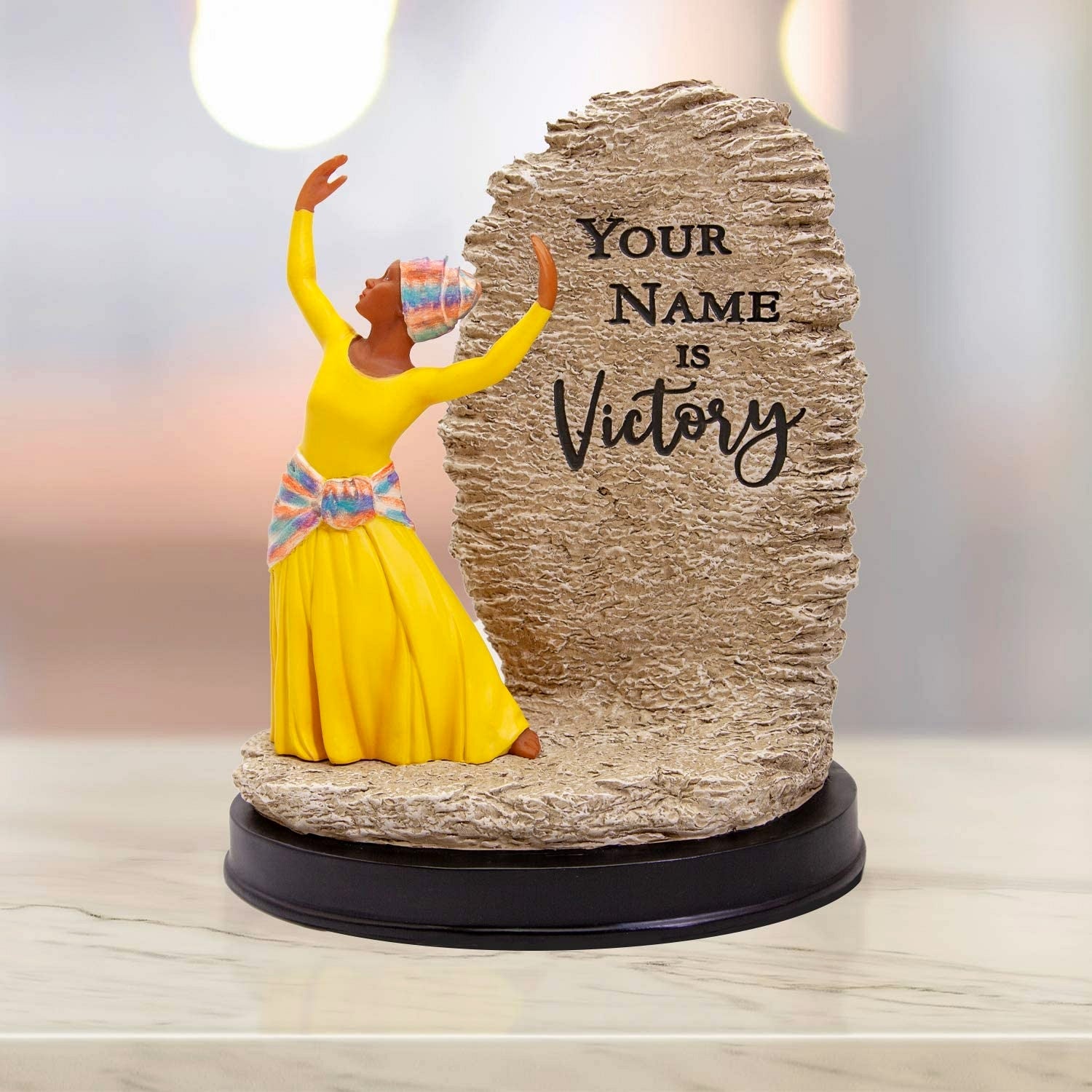 5 of 6: Your Name is Victory: African American Praise Dancer Figurine