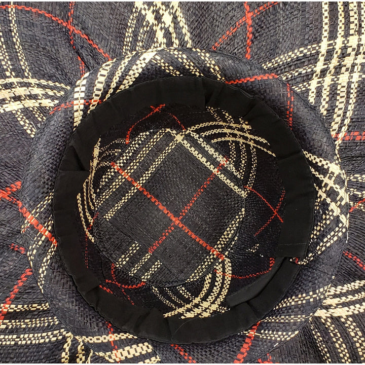 Yumi: Hand Woven Multi-Color Madagascar Big Brim Raffia Sun Hat