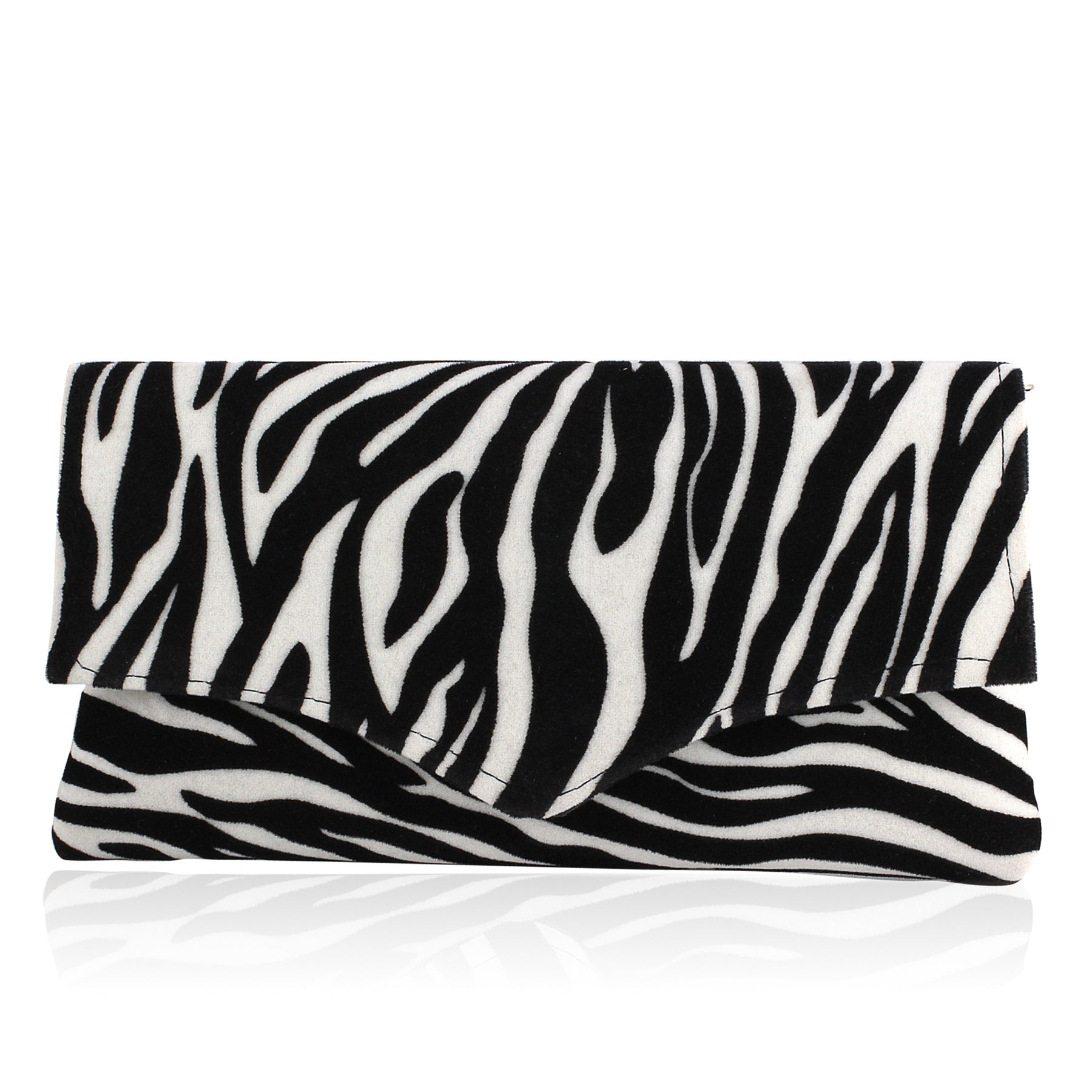1 of 2: Kenyan Hand Made Zebra Envelope Clutch