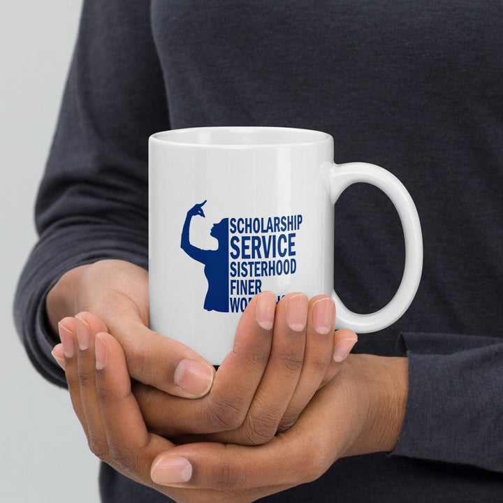 Zeta Phi Beta Principles Ceramic Glossy Coffee Mug by Divine Nine Depot (11 Ounce)