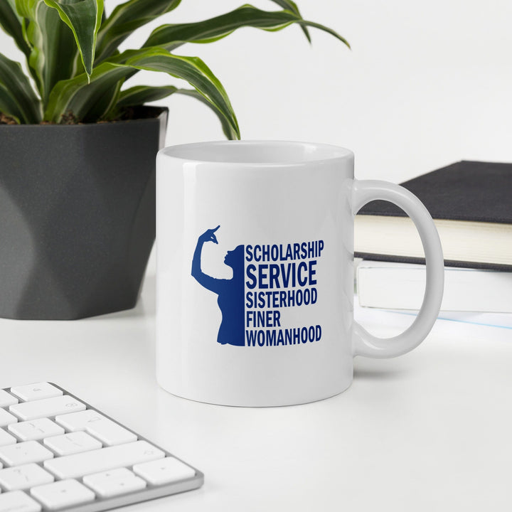Zeta Phi Beta Principles Ceramic Glossy Coffee Mug by Divine Nine Depot (11 Ounce)