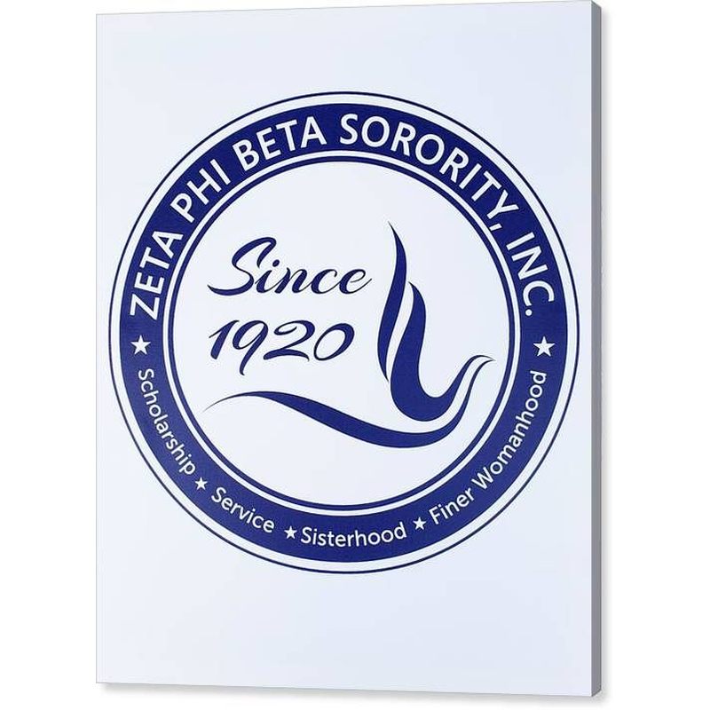 Zeta Phi Beta Seal Canvas Wall Hanging by Direct Wholesale Outlet