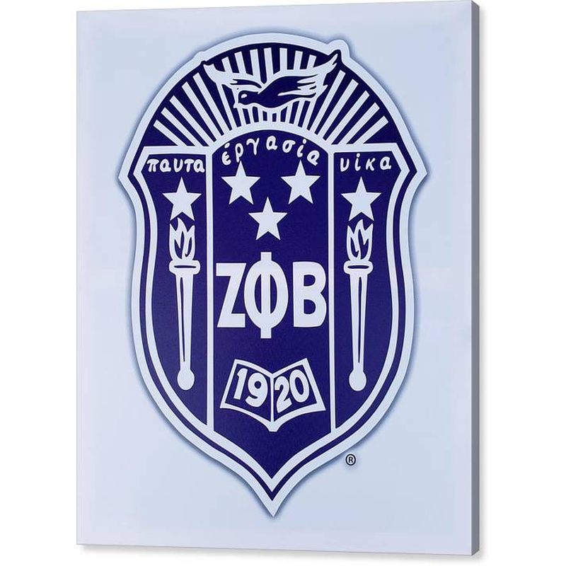 Zeta Phi Beta Crest Canvas Wall Hanging by Direct Wholesale Outlet