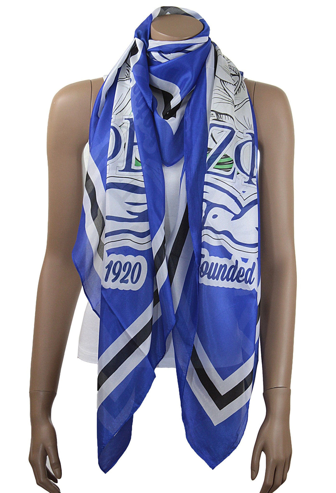 Zeta Phi Beta Oversized Faux Silk Scarf