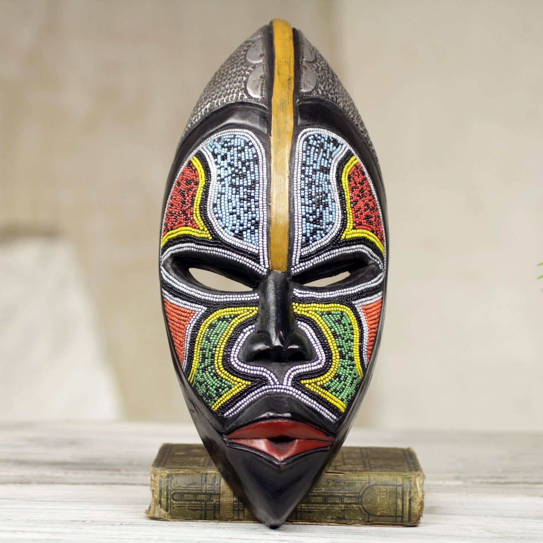 2 of 3: Zulu Homage: Authentic Hand Made African Mask by Saeed Musah